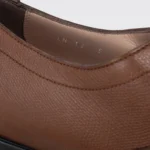 Salvatore Ferragamo Shoes Size 12 Riley Cap Toe Oxford Brown Pebble Calf Leather