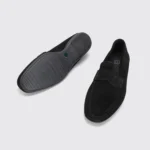 Bruno Magli Driving Moc Shoes Size 12 Solid Black Suede Penny Moc Loafer - Image 2