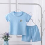 1-7Y Baby Boy Clothes Set Summer Breathe Ice Silk Toddler Girl Outfit Tops+Pant 2Pcs Sleepwear Suit Kid Children Clothes A1070 - Image 4