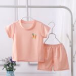 1-7Y Baby Boy Clothes Set Summer Breathe Ice Silk Toddler Girl Outfit Tops+Pant 2Pcs Sleepwear Suit Kid Children Clothes A1070 - Image 2
