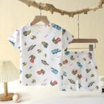 Children's Clothing Summer Short Sleeve Home Sleepwear Children Sets Kids Clothes Boy Girl T-shirt shorts Cotton Suit Baby - Image 5