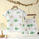 Children's Clothing Summer Short Sleeve Home Sleepwear Children Sets Kids Clothes Boy Girl T-shirt shorts Cotton Suit Baby - Image 4