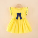 Summer Clothes Baby Girl Beach Dresses Casual Fashion Print Cute Bow Flower Princess Dress Newborn Clothing - Image 5