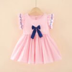Summer Clothes Baby Girl Beach Dresses Casual Fashion Print Cute Bow Flower Princess Dress Newborn Clothing - Image 6
