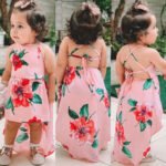 2023 Fashion UK Summer Toddler Kids Baby Girls Sleeveless Clothes Flower Backless Party Pageant Dress Casual Sundress - Image 4