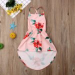 2023 Fashion UK Summer Toddler Kids Baby Girls Sleeveless Clothes Flower Backless Party Pageant Dress Casual Sundress - Image 3