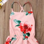 2023 Fashion UK Summer Toddler Kids Baby Girls Sleeveless Clothes Flower Backless Party Pageant Dress Casual Sundress