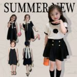 Summer Girls Dress Chic Style Fashion Sweet Princess Dress 2Pcs Toddler Infant Baby Birthday Wedding Party Clothes Kids Outfits - Image 3