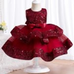 NEW Baby Dress Lace Flower Christening Baptism Clothes Newborn Kids Girls First Years Birthday Princess Infant Party Costume - Image 2