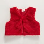 3 Pcs Elegant Baby Girl  Christmas Dress Set Long Sleeve Round Neck Tree Printed Tops Plaid Multi Layer Skirt Vest Headband