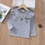 Spring Autumn Girls T-shirt Cotton Tops For Kids Cartoon Children Shirts Long Sleeve Baby Blouse Toddler Bottom Clothing - Image 4