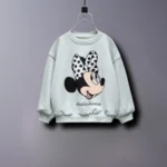 Minnie Mouse Print Girls Hoodie Long Sleeve Tops O-neck Loose Casual Sweatshirt Cartoon Fashion Children's Clothes Autumn 1-6Y - Image 3