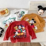 Fashion Cartoon Boys Base Shirts Tops Long Sleeve Tshirts Spring Fall Children Clothing Round Collar Pullover Kids Blouse Mickey - Image 3