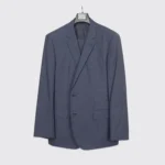 Hugo Boss Suit Size 46R Solid Navy Super 130s Guabello Virgin Italian Wool - Image 5