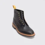 Tricker's Boots UK8 Horween Black CXL Leather Brogue Ltd Edition Ridgeway Stow - Image 4
