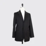 Ermenegildo Zegna Car Coat Size EU50 Men Solid Black Cashmere Made in Italy - Image 5