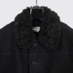 RRL Kenton Deck Jacket Size M Black Cotton Faux Shearling Collar Bomber - Image 2