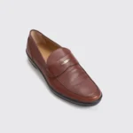 Salvatore Ferragamo Casual Loafer 12 D Brown Leather Rubber Sole Made in Italy - Image 4