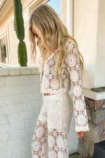 Crochet Front Tie Sweater - Image 4