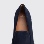 Aquatalia Shoes Size 13 Men Navy Blue Suede Weatherproof Loafer Made in Italy - Image 3