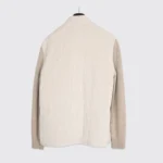 Manto Jacket Size EU52 Beige Corduroy Wool Cashmere Blend Knit Made in Italy