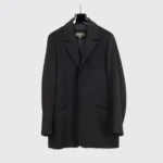 Ermenegildo Zegna Car Coat Size EU50 Men Solid Black Cashmere Made in Italy - Image 6