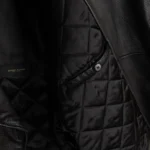 Donna Karan Biker Jacket Size XL Black Soft Full Grain Leather Quilted Lining