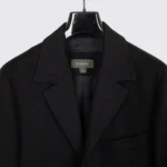 Ermenegildo Zegna Car Coat Size EU50 Men Solid Black Cashmere Made in Italy - Image 4