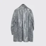 West Coast Leather Jacket XXL Gray Glossy Exotic Snakeskin Print Made in U.S.A. - Image 3