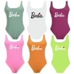 Kawaii Summer Girl Barbie Swimsuit Anime Cartoon Ladies Sexy Slim Beach Bikini Women Suspenders Vest Jumpsuit Bathing Suits Gift