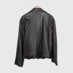 Donna Karan Biker Jacket Size XL Black Soft Full Grain Leather Quilted Lining - Image 2