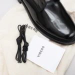 Viberg Rockland Blucher Shoes UK12 Black Patent Horsebutt Maryam Leather 2030