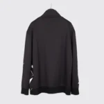 Valentino Track Jacket Size L Men Black VLTN Zip Up Enlarged Grid Print - Image 7