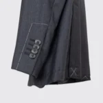 Giorgio Armani Napoli Suit Size EU56 Solid Gray Wool Two Button Made in Italy - Image 3