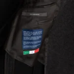 Fedeli Car Coat Size EU58 Men Dark Gray Knit Cashmere Unlined Made in Italy - Image 4