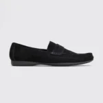 Bruno Magli Driving Moc Shoes Size 12 Solid Black Suede Penny Moc Loafer - Image 5