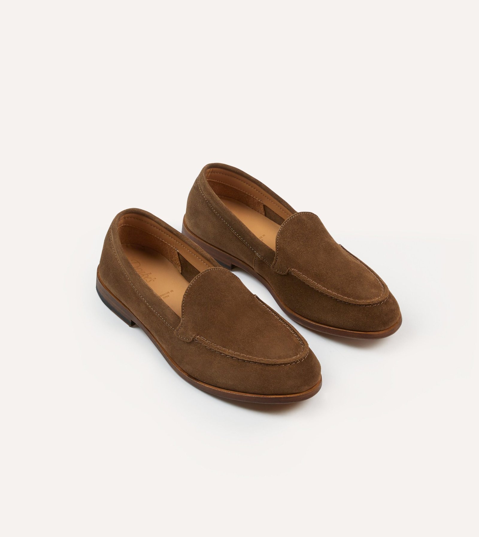 DR1AF324121-01300-1.jpg Light Brown Suede Henri Summer Loafer - Image 1