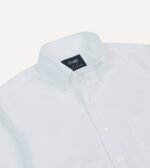 White Oxford Cotton Cloth Button-Down Shirt - Image 3