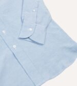 Ice Blue Cotton Oxford Cloth Button-Down Shirt - Image 5