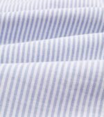 Blue Ticking Stripe Cotton Oxford Cloth Button-Down Shirt - Image 2