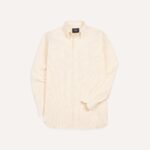 Yellow Ticking Stripe Cotton Oxford Cloth Button-Down Shirt