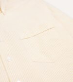 Yellow Ticking Stripe Cotton Oxford Cloth Button-Down Shirt - Image 4