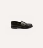 Black Leather Charles Goodyear Welted Penny Loafer - Image 6