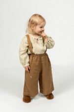 Warm Culotte Pants Leonie with Removable Suspenders - Image 2