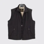 Loro Piana Quilted Vest 3XL Men Black Full Zip Storm System Mid Weight Luxury - Image 4