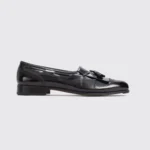 Salvatore Ferragamo Shoes Size 12 Men Black Smooth Leather Kilt Tassel Loafer - Image 2