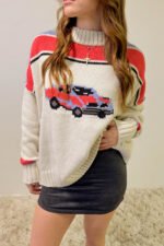 Retro Car Graphic Sweater - Image 5