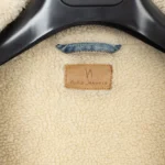 Nudie Jeans Co Lenny Sherpa Jacket Size 2XL Light Blue Wash Denim Fleece Lined - Image 5