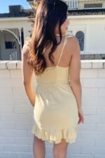 Stretch Linen Square Neck Mini Dress - Image 15