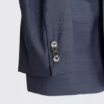 Hugo Boss Suit Size 46R Solid Navy Super 130s Guabello Virgin Italian Wool - Image 3